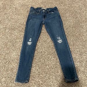 Skinny ripped Levi jeans